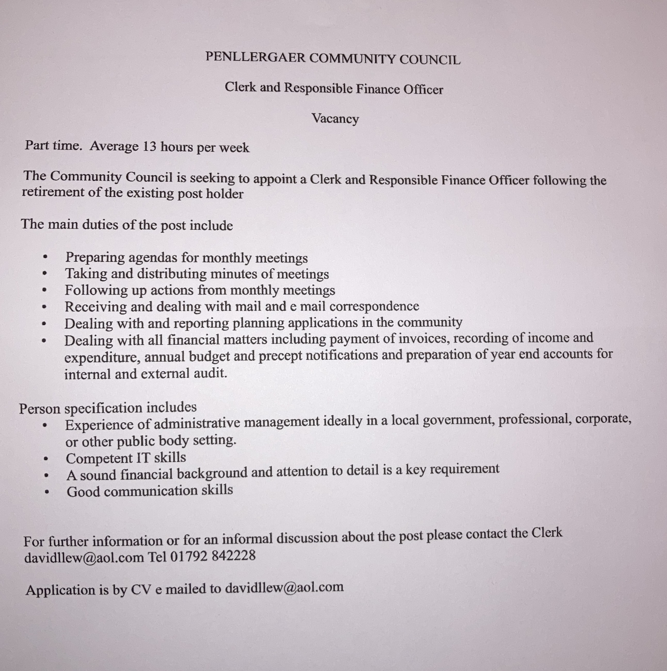 Clerk Vacancy 